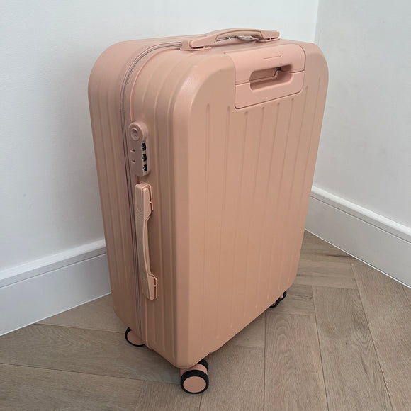 Pink Medium Checked Suitcase Greek Orthodox Christening Box