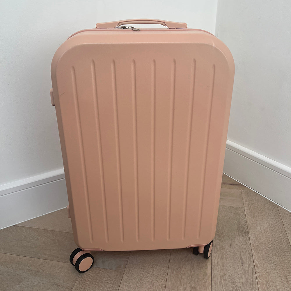 Pink Medium Checked Suitcase Greek Orthodox Christening Box