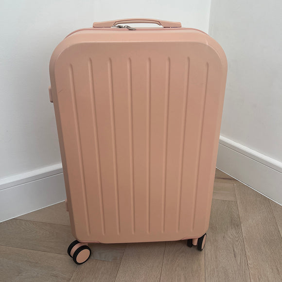 Pink Medium Checked Suitcase Greek Orthodox Christening Box