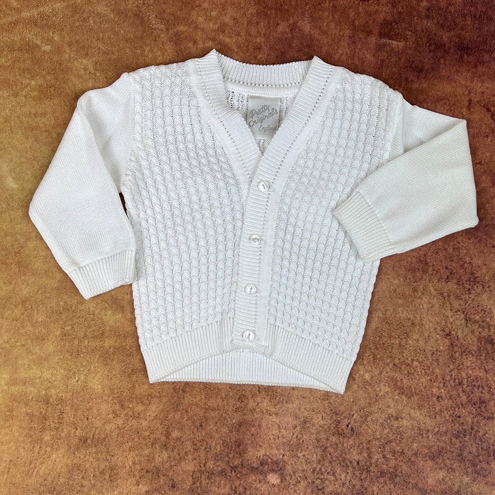 Pretty Originals Boys Cardigan White JP61196