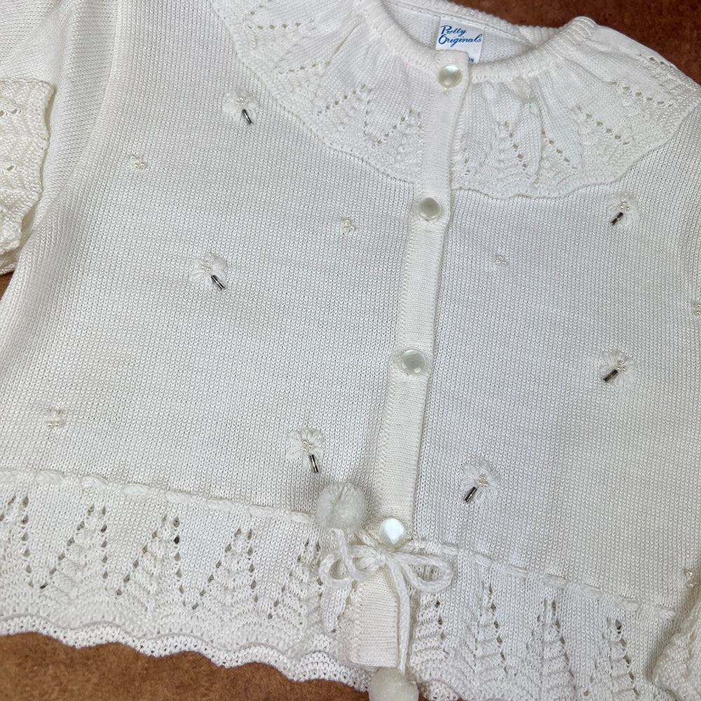 Pretty Originals Girls Cardigan Ivory BB2541