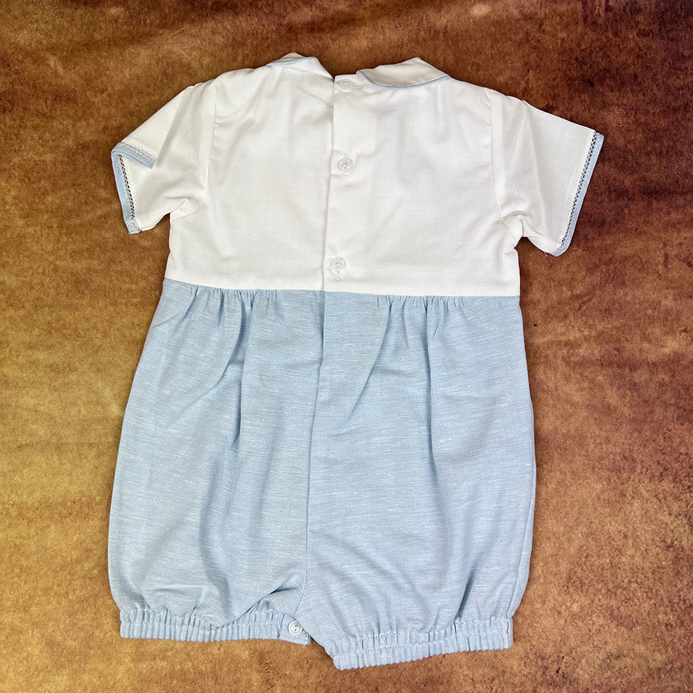 Pretty Originals Romper White Blue DL61621