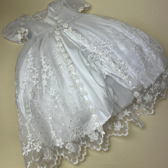 Pretty Princess Christening Dress White 2419W