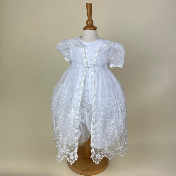Pretty Princess Christening Dress White 2419W