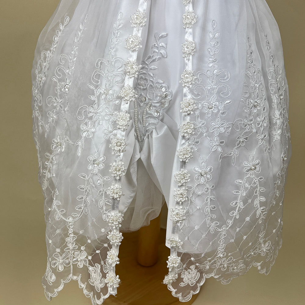 Pretty Princess Christening Dress White 2419W