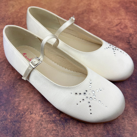 Rainbow Club Girls Flat Shoes Ivory Emily