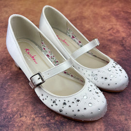 Rainbow Club Girls Shoes White Cherry