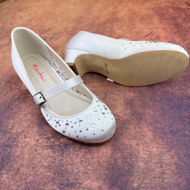 Rainbow Club Girls Shoes White Cherry