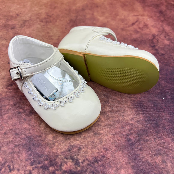 Romano Princess Baby Girls Shoes Ivory 8832