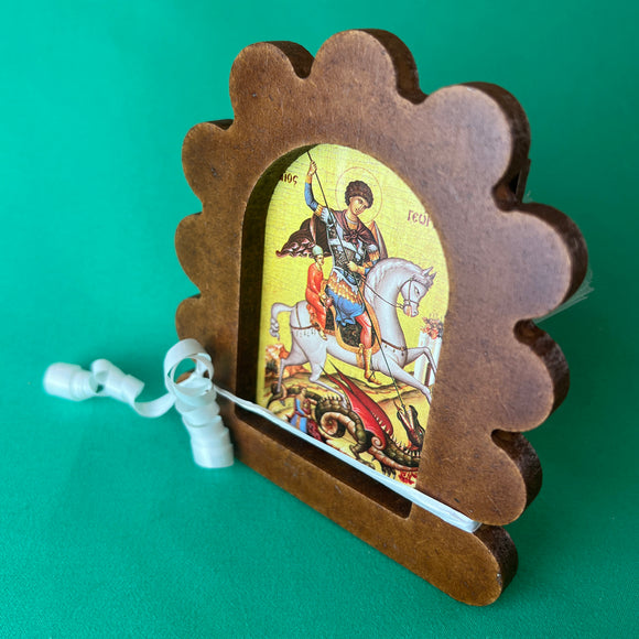Saint George Icon Favour Bonboniere White