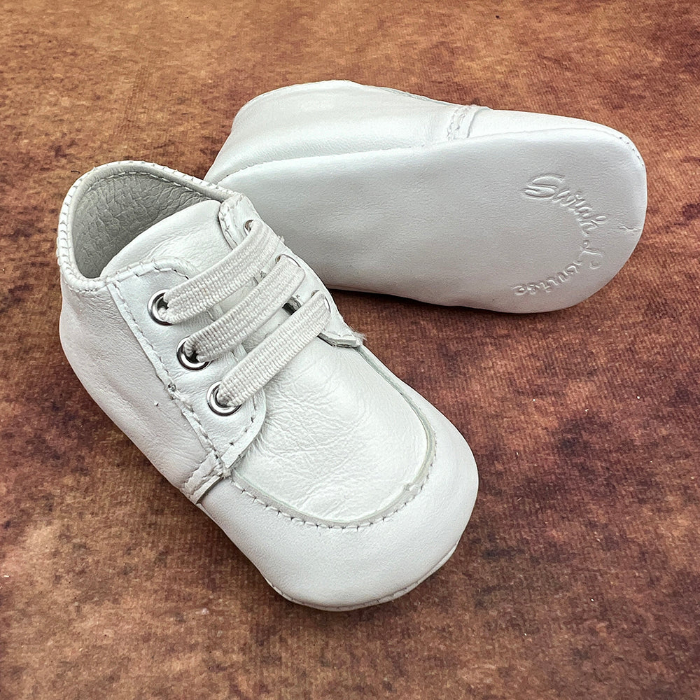 Sarah Louise Baby Boys Shoes White 406P