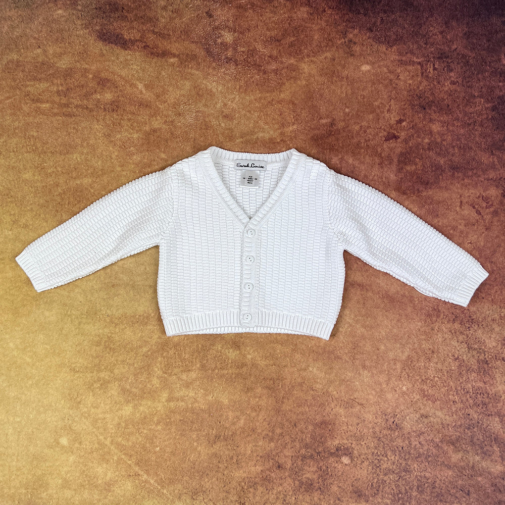 Sarah Louise Boys Cardigan White 006791