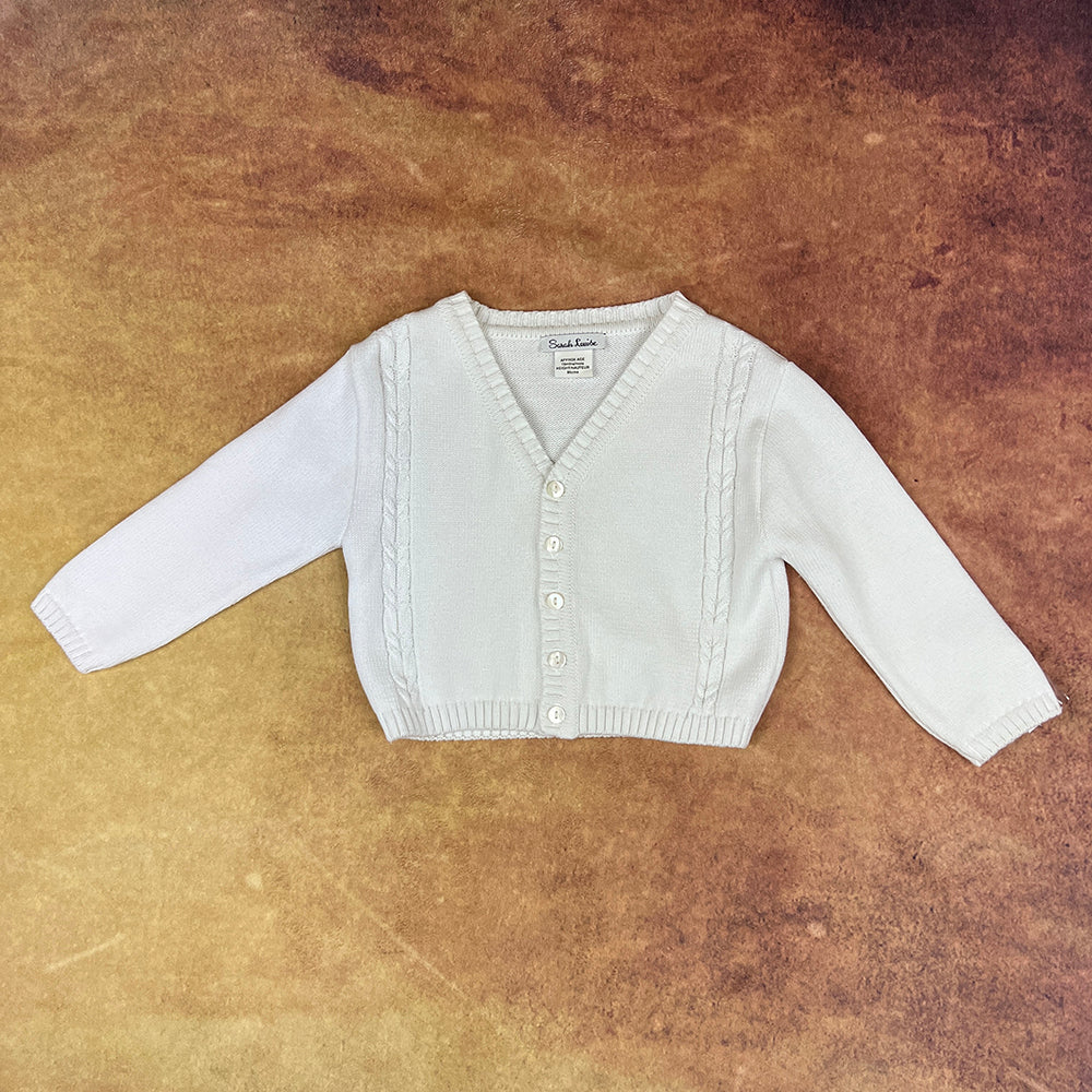 Sarah Louise Boys Cardigan White 784