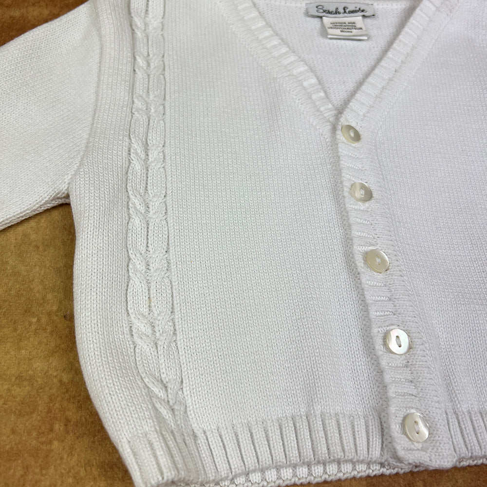 Sarah Louise Boys Cardigan White 784