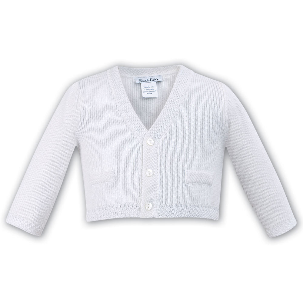 Baby boy white hot sale christening cardigan