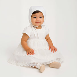 Sarah Louise Christening Dress White 001150