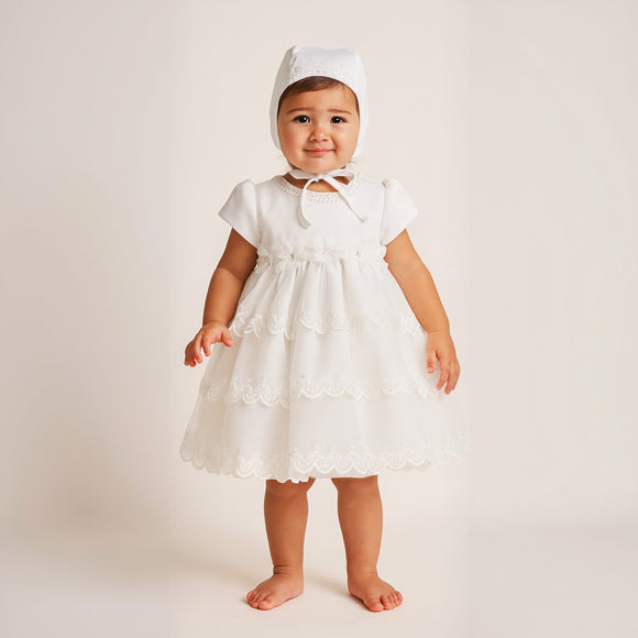 Sarah Louise Christening Dress White 001150
