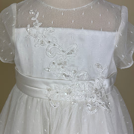 Sarah Louise Christening Party Dress Ivory 070121