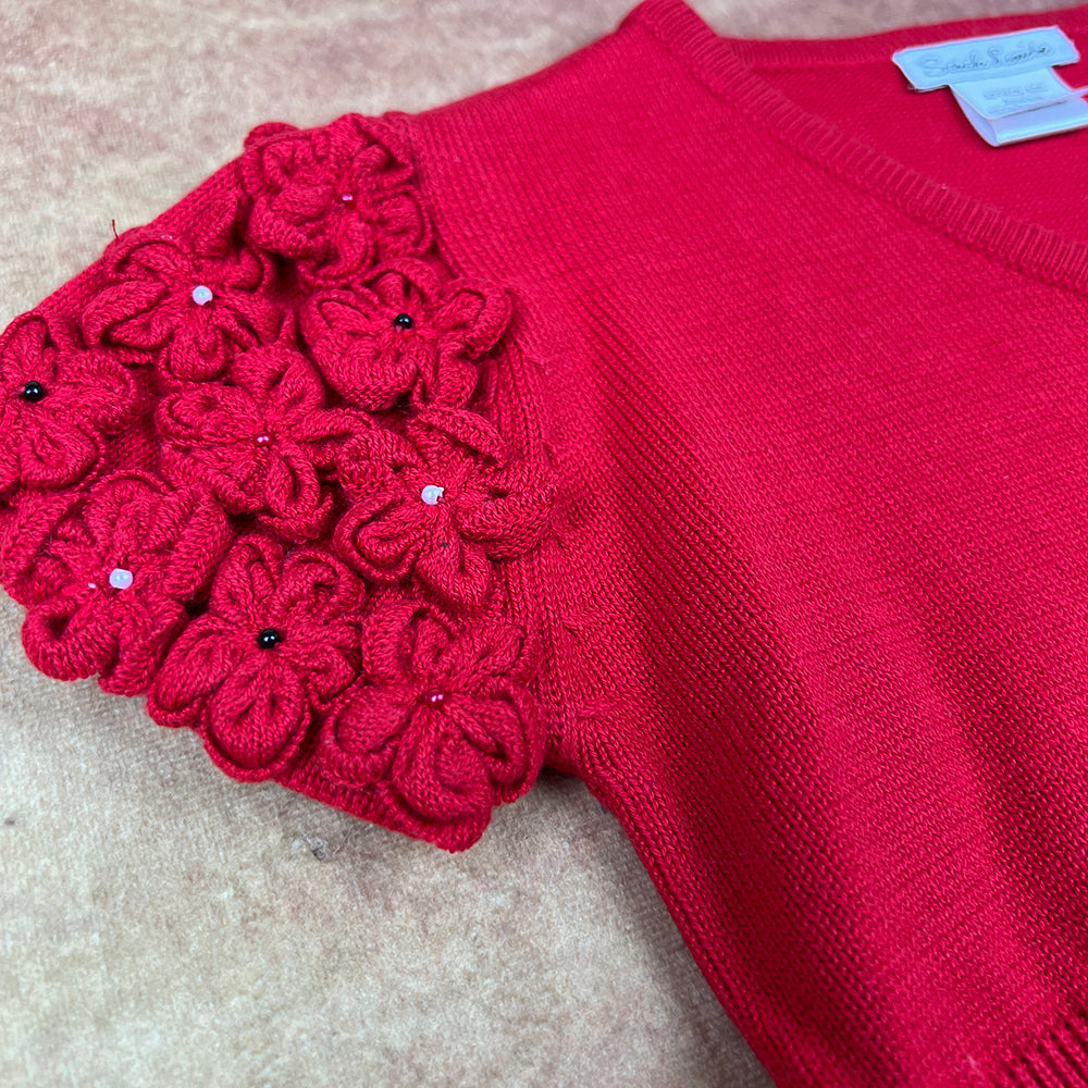 Sarah Louise Girls Cardigan Red 680