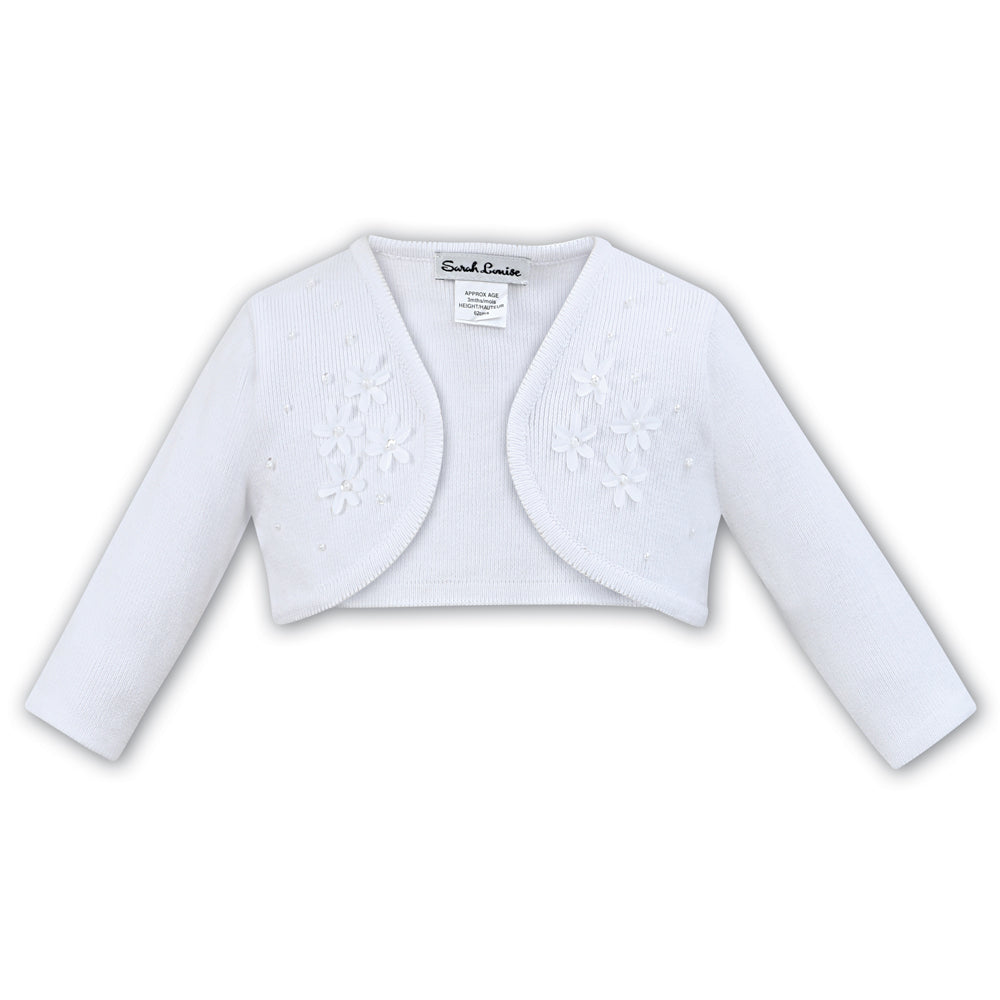 Sarah Louise Girls Cardigan White 006676