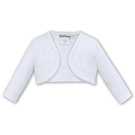 Sarah Louise Girls Cardigan White 006676