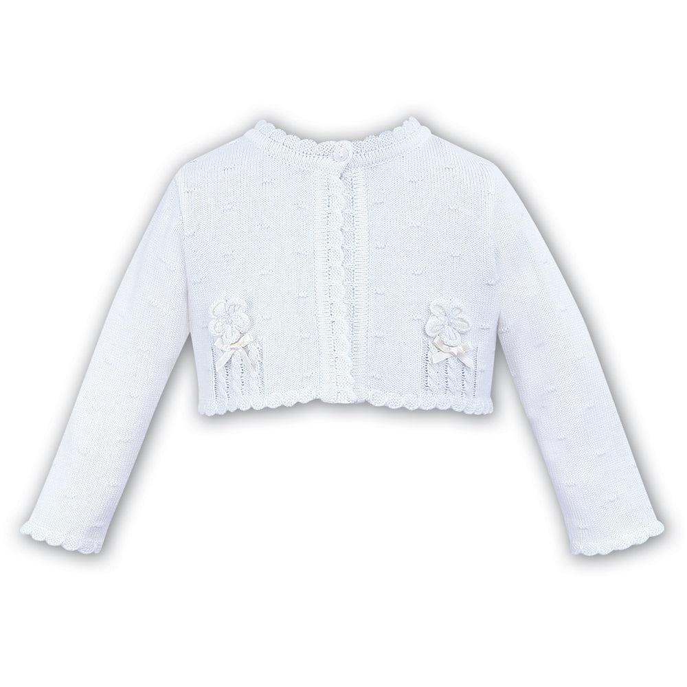 Sarah Louise Girls Cardigan White 006701