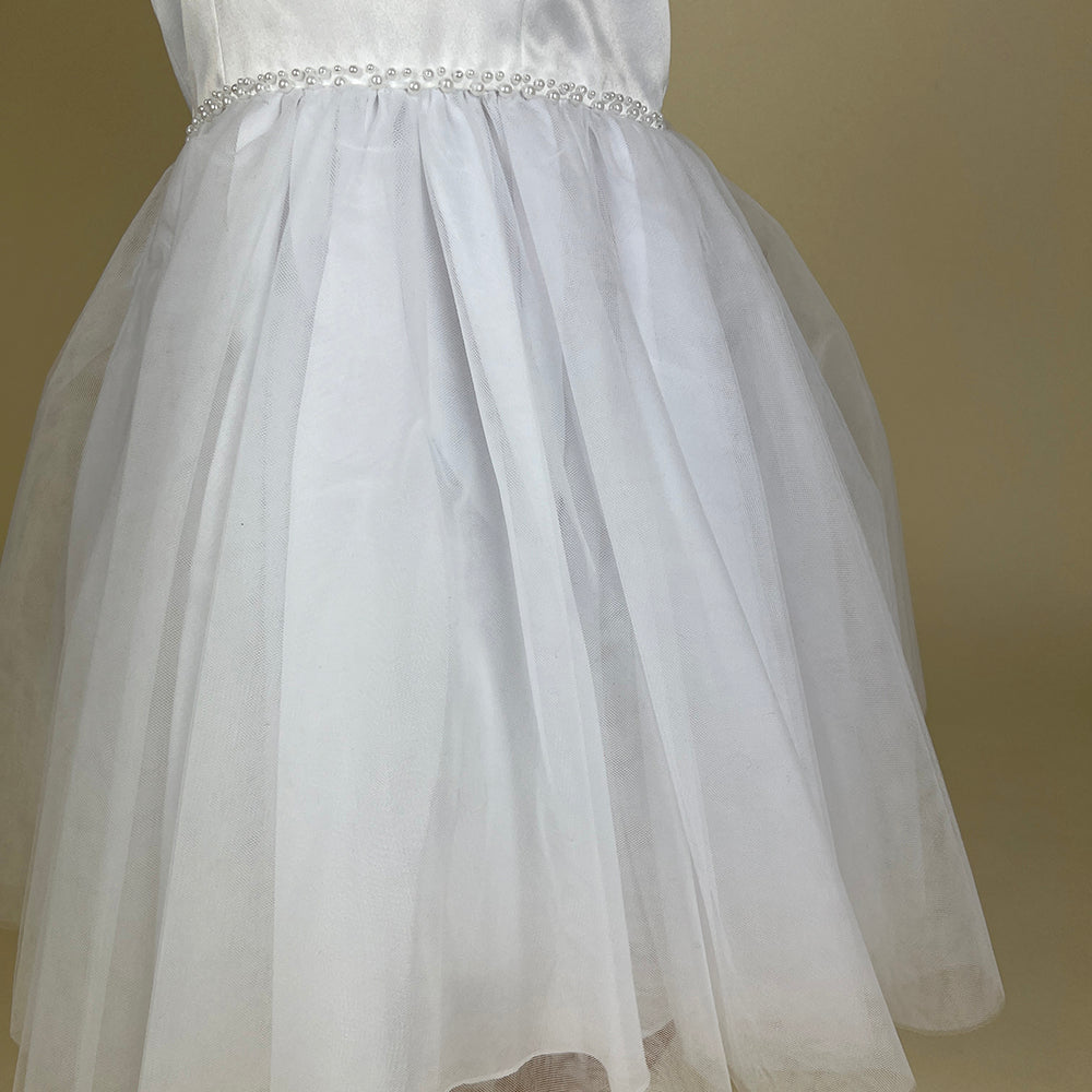 Sarah Louise Party Dress White 8672