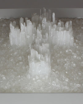 Selenite Clear Quartz Crucifix Artwork