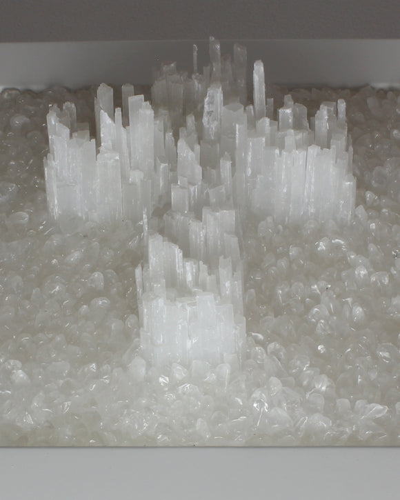 Selenite Clear Quartz Crucifix Artwork