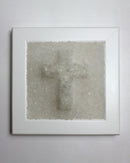 Selenite Clear Quartz Crucifix Artwork