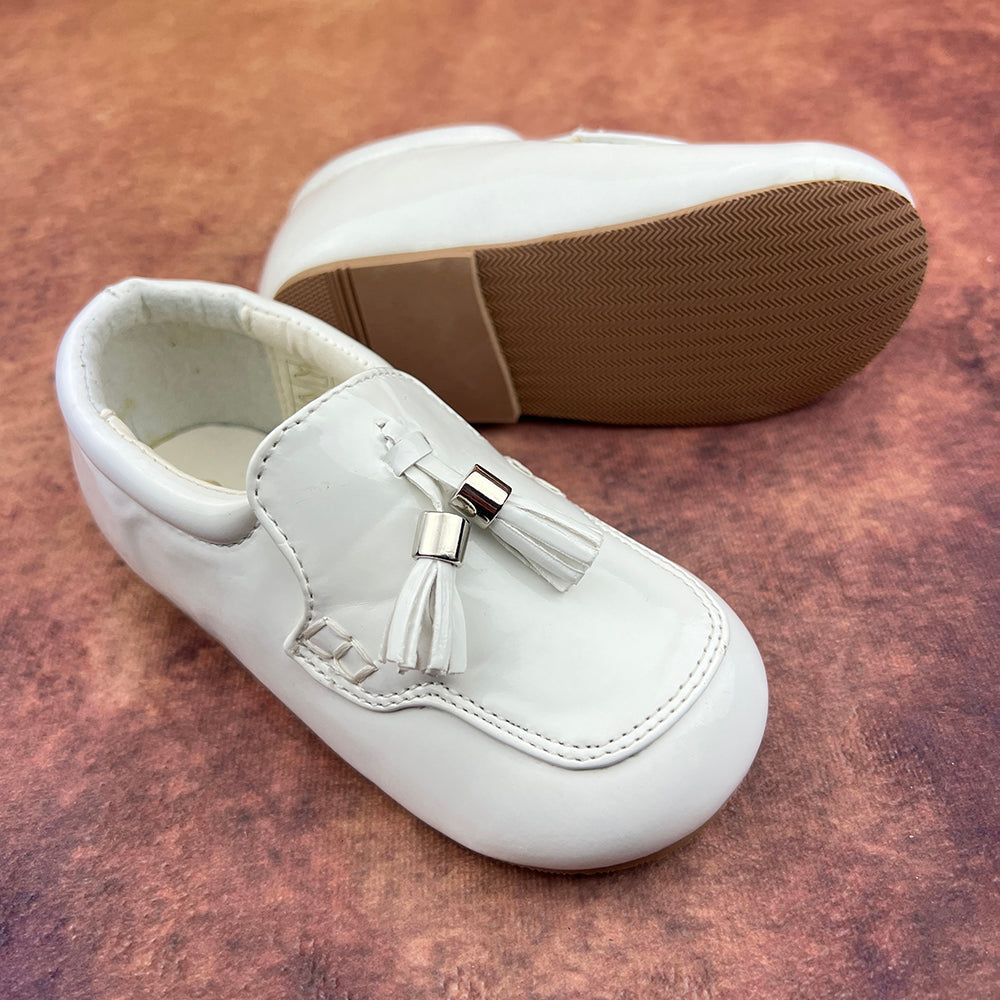 Boys White Loafers Jamie Anna's Boutique - Main Image