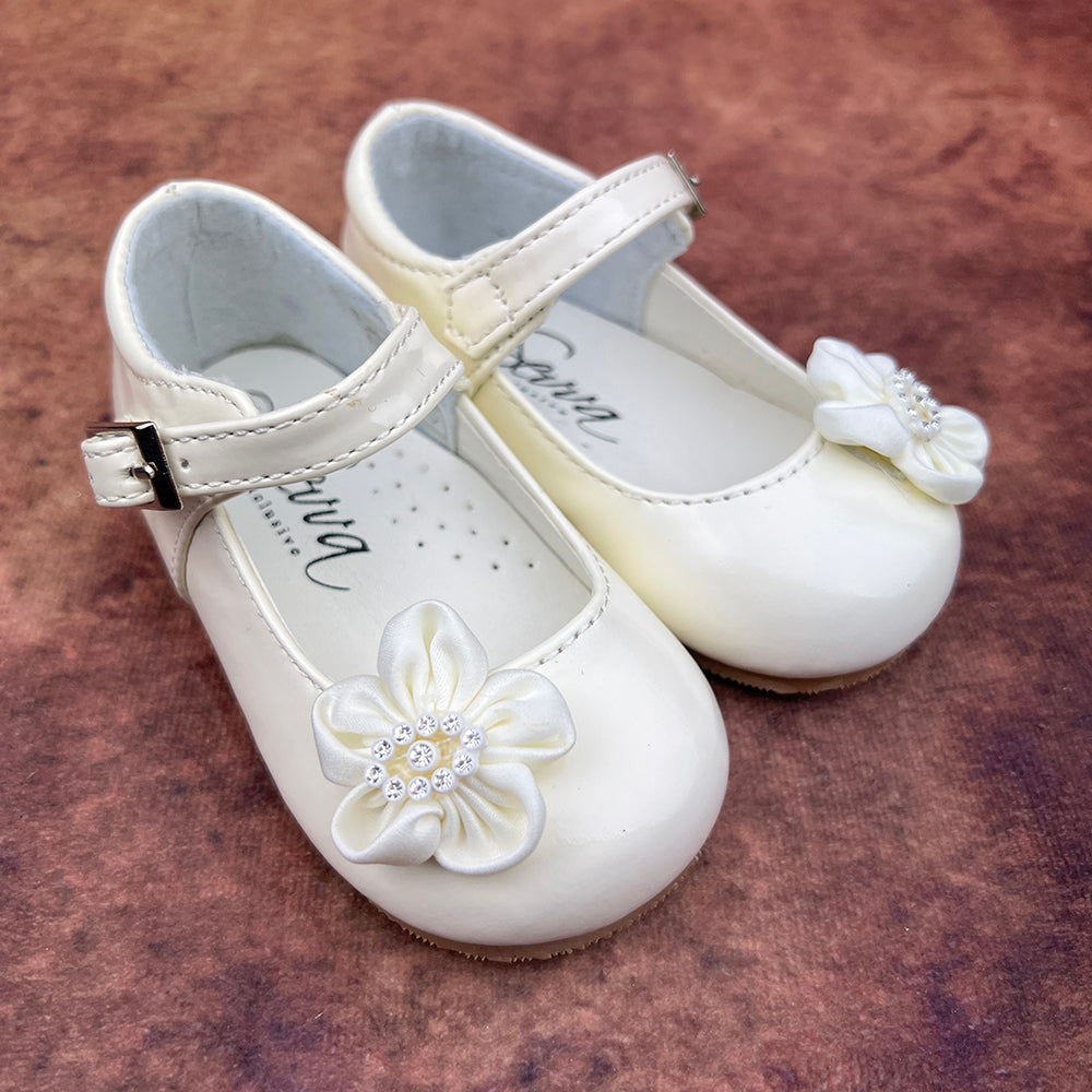 Sevva Girls Shoes Ivory 603B