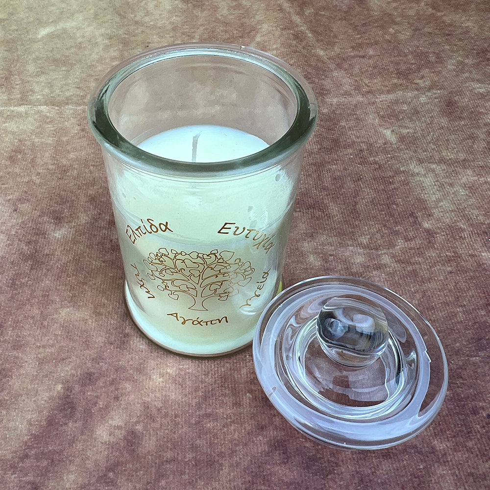 Vanilla Scented Candle Hope Happiness Love Life Luck TF1417