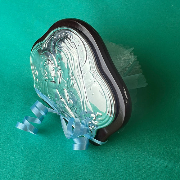 Virgin Mary Baby Jesus Icon Favour Bonboniere Blue