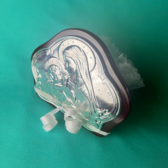 Virgin Mary Baby Jesus Icon Favour Bonboniere White