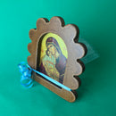 Virgin Mary Baby Jesus Icon Favour Bonboniere Blue