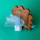 Virgin Mary Baby Jesus Icon Favour Bonboniere Blue