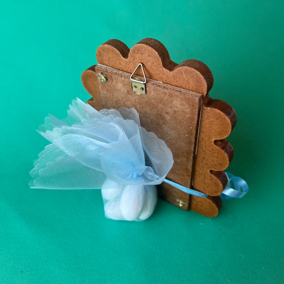 Virgin Mary Baby Jesus Icon Favour Bonboniere Blue