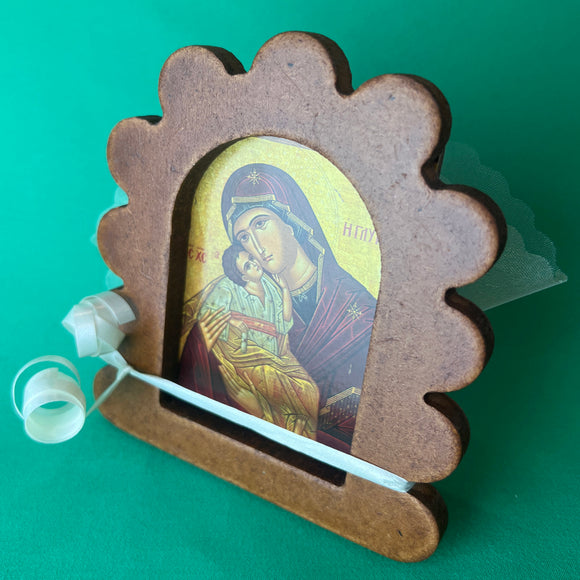 Virgin Mary Baby Jesus Icon Favour Bonboniere Ivory