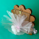 Virgin Mary Baby Jesus Icon Favour Bonboniere Pink