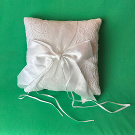 Wedding Ring Cushion Ivory