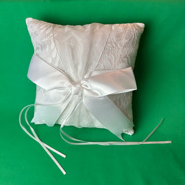 Wedding Ring Cushion White