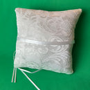 Wedding Ring Cushion White