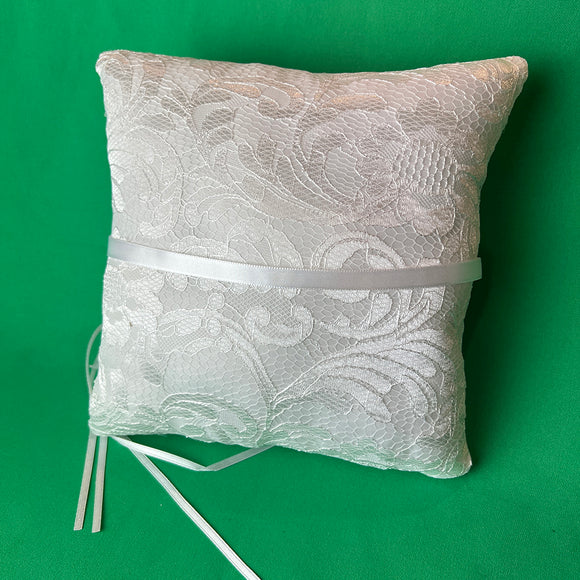 Wedding Ring Cushion White