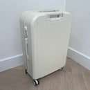 White Large Checked Suitcase