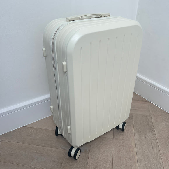 White Medium Checked Suitcase Greek Orthodox Christening Box