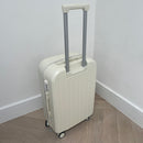White Medium Checked Suitcase Greek Orthodox Christening Box