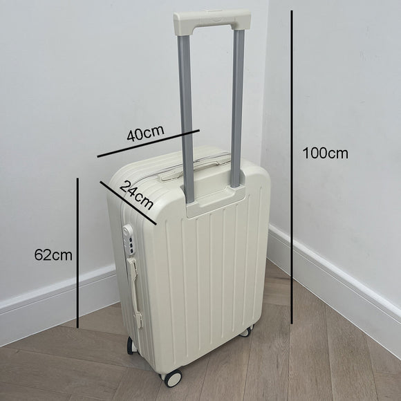 White Medium Checked Suitcase Greek Orthodox Christening Box