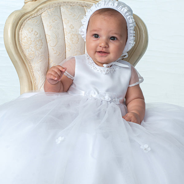 001056 Sarah Louise Christening Gown Worn By Baby Girl