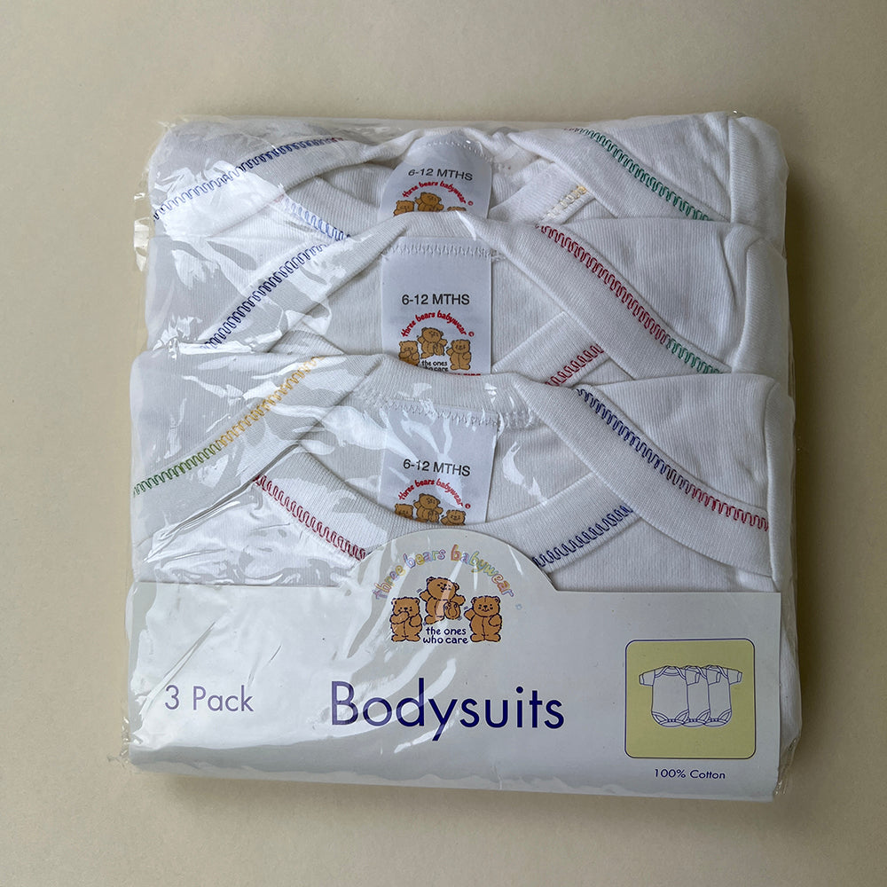 Baby Body Suit 3 Pack TBBBS3P White